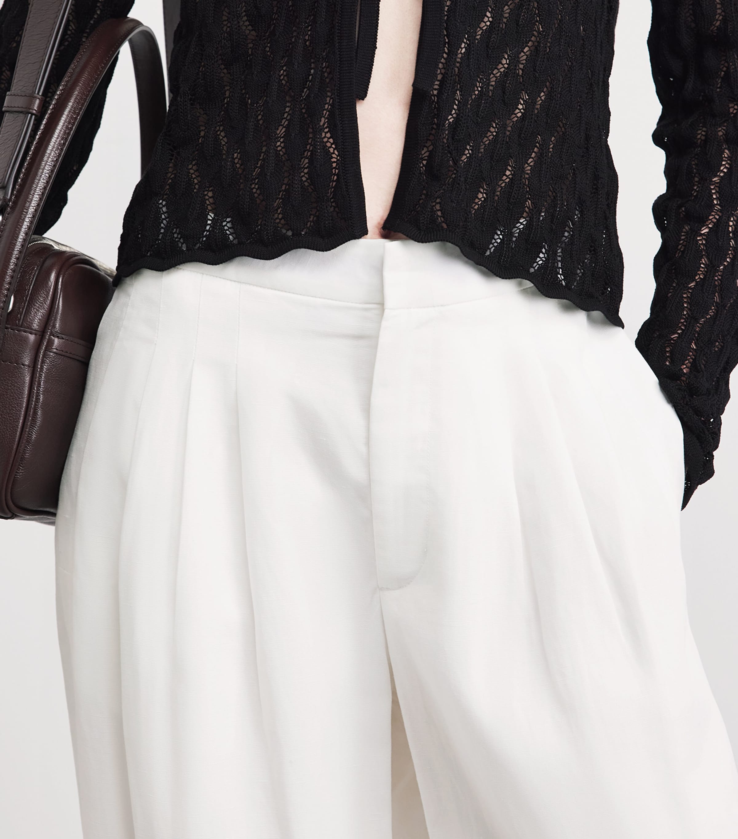Rag & Bone Womens Chappell Wide-Leg Trousers White Image 3