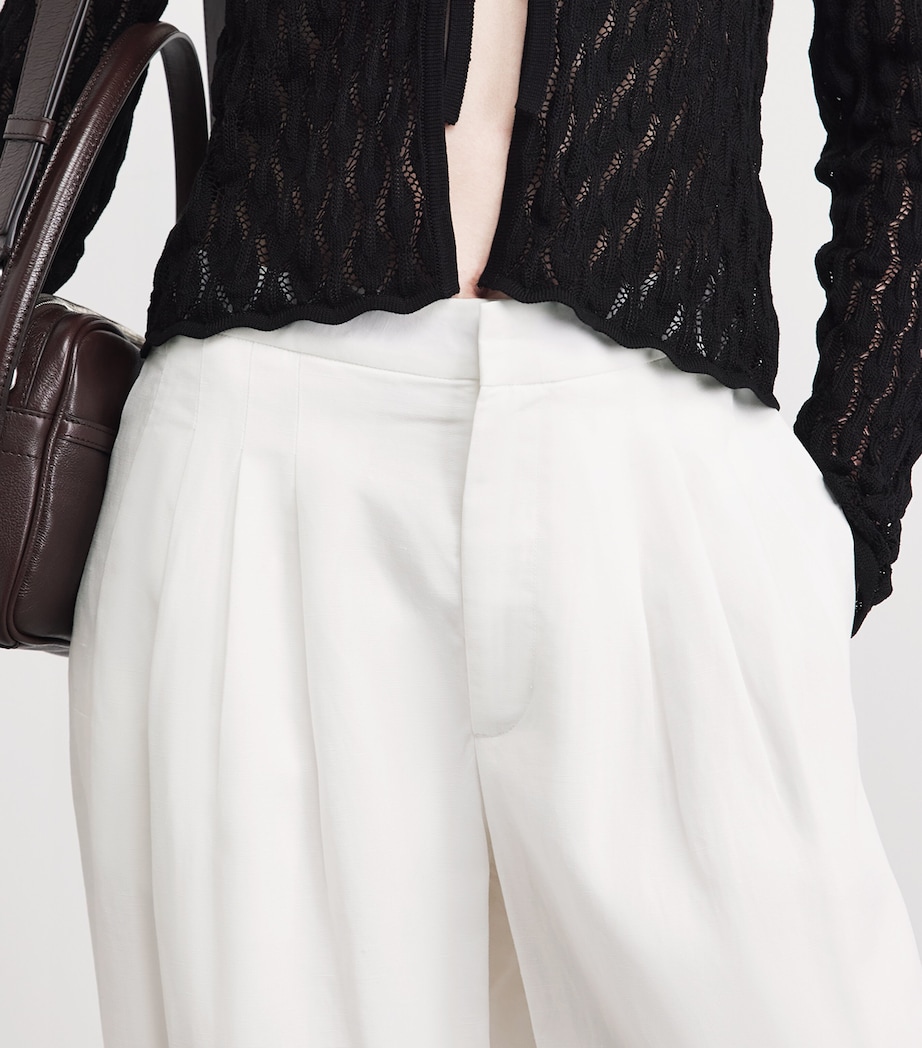 Rag & Bone Womens Chappell Wide-Leg Trousers White Image 3