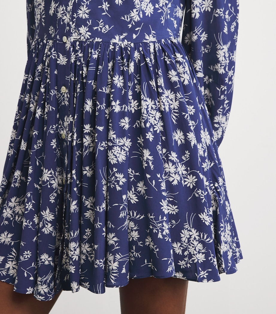Floral A-Line Mini Dress 1949 DSY BQT NVY CRM Image 6