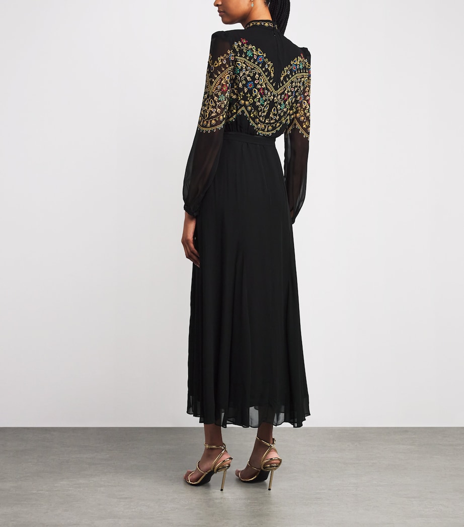 Georgette Printed Jacqui B Midi Dress 2344-PENDANT SCALLOP Image 3