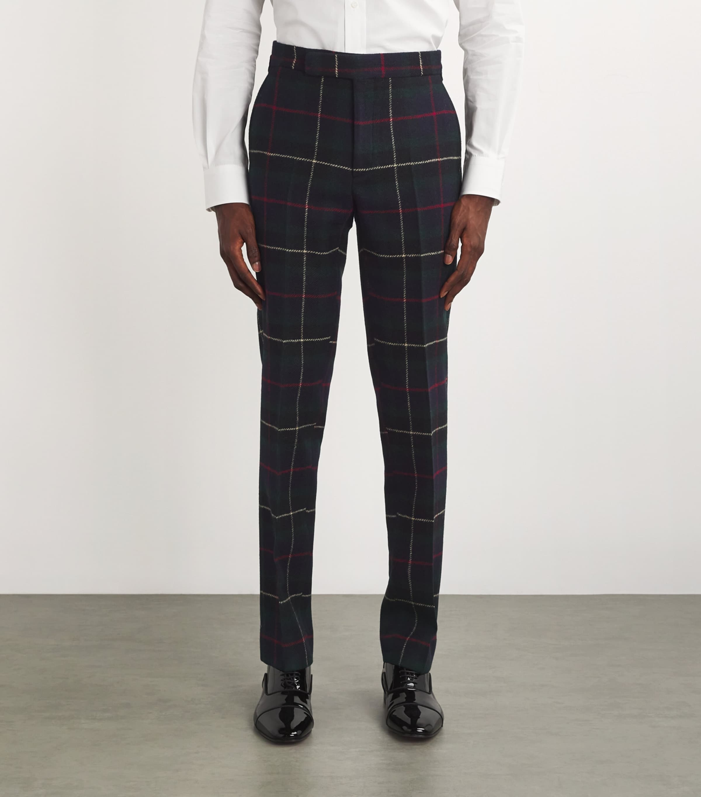 Polo Ralph Lauren Mens Wool Tartan Tailored Trousers Image 3