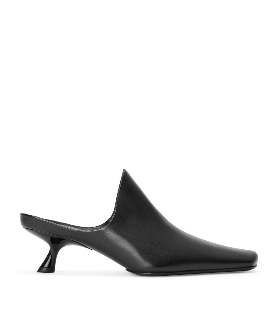 LOEWE Leather Emily Heeled Mules 45 Black Image 1