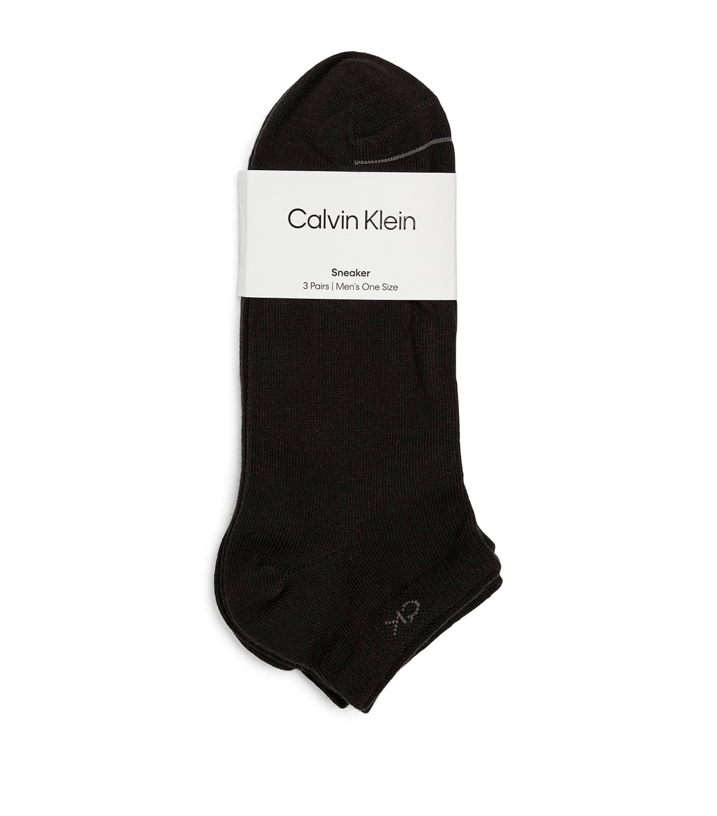 Calvin Klein Cotton-blend Ankle Socks In Black