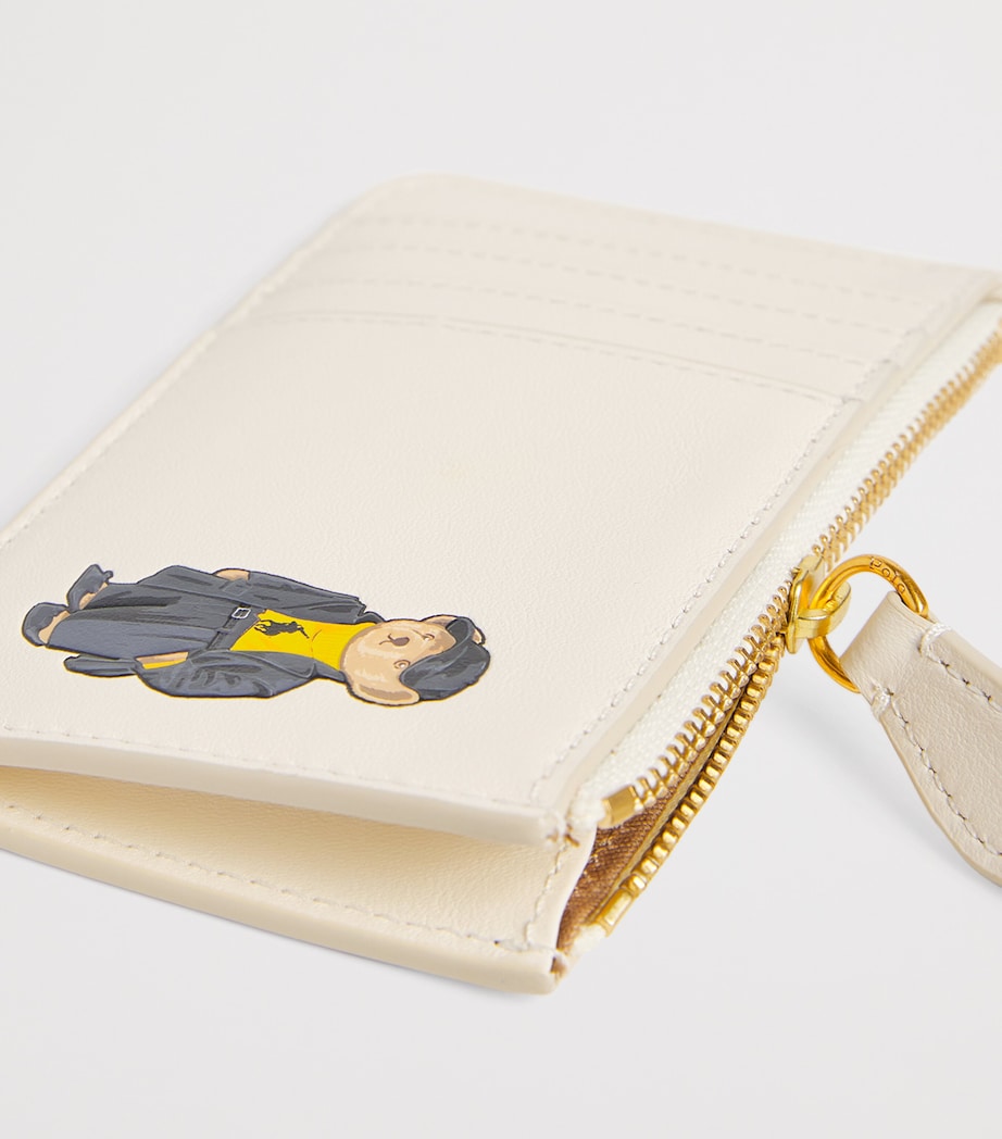 Leather Logo Embossed Coin Purse IVORY Image 3