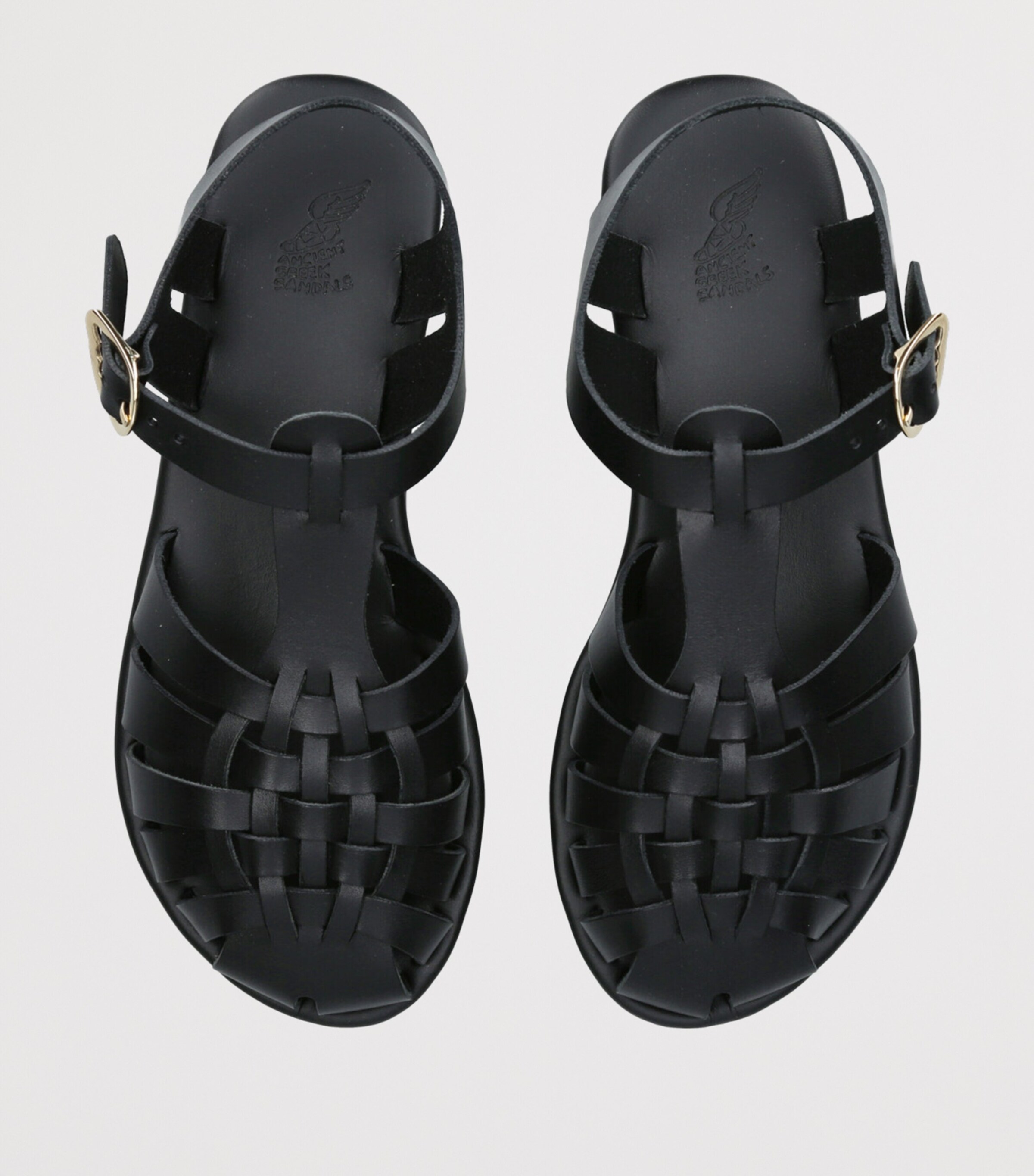 Leather Karina Fisherman Sandals BLACK Image 4