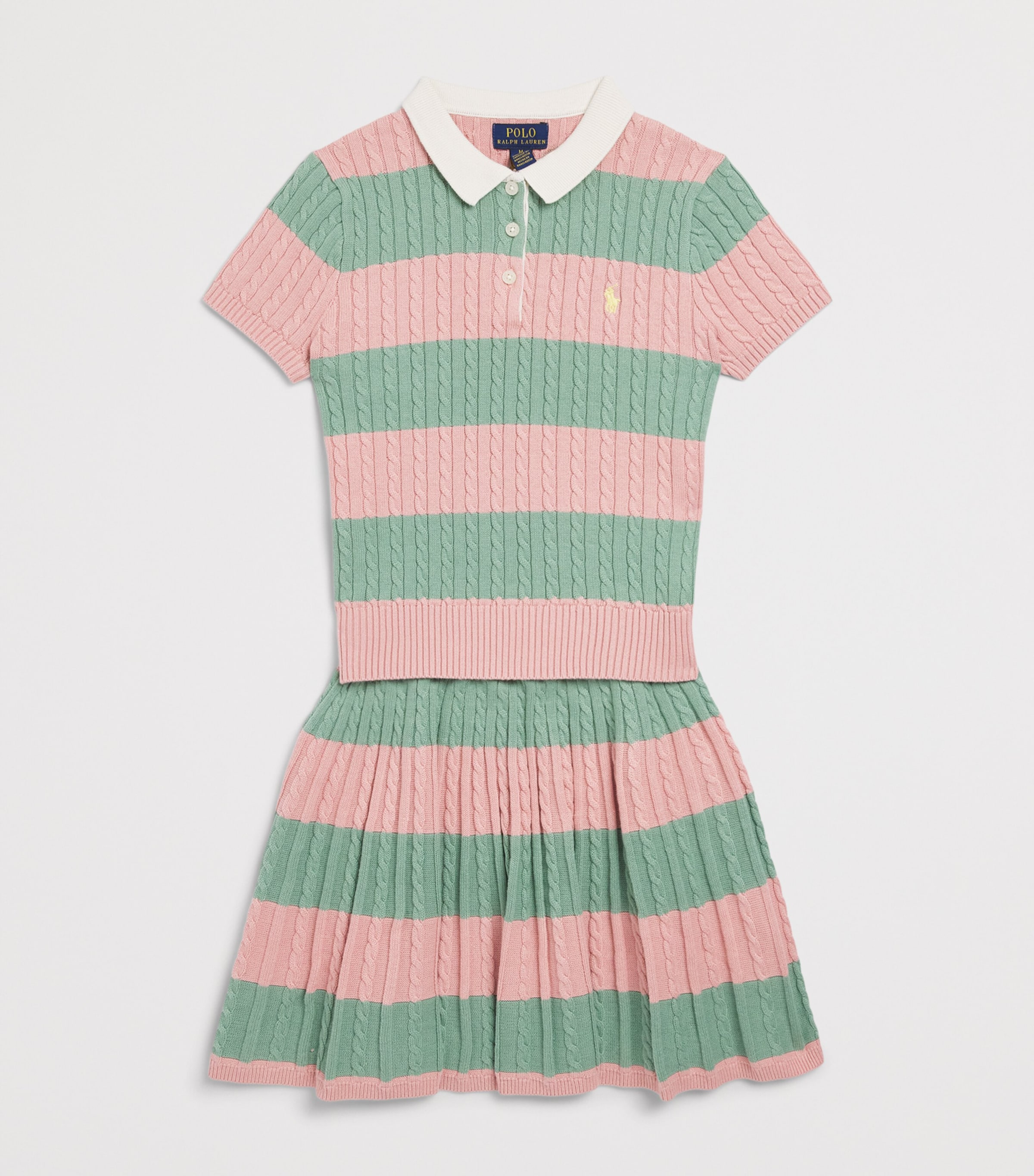 Ralph Lauren Kids Cotton Polo Shirt and Skirt Set (6-14 Years) Adirondack Rose Mlti Image 3