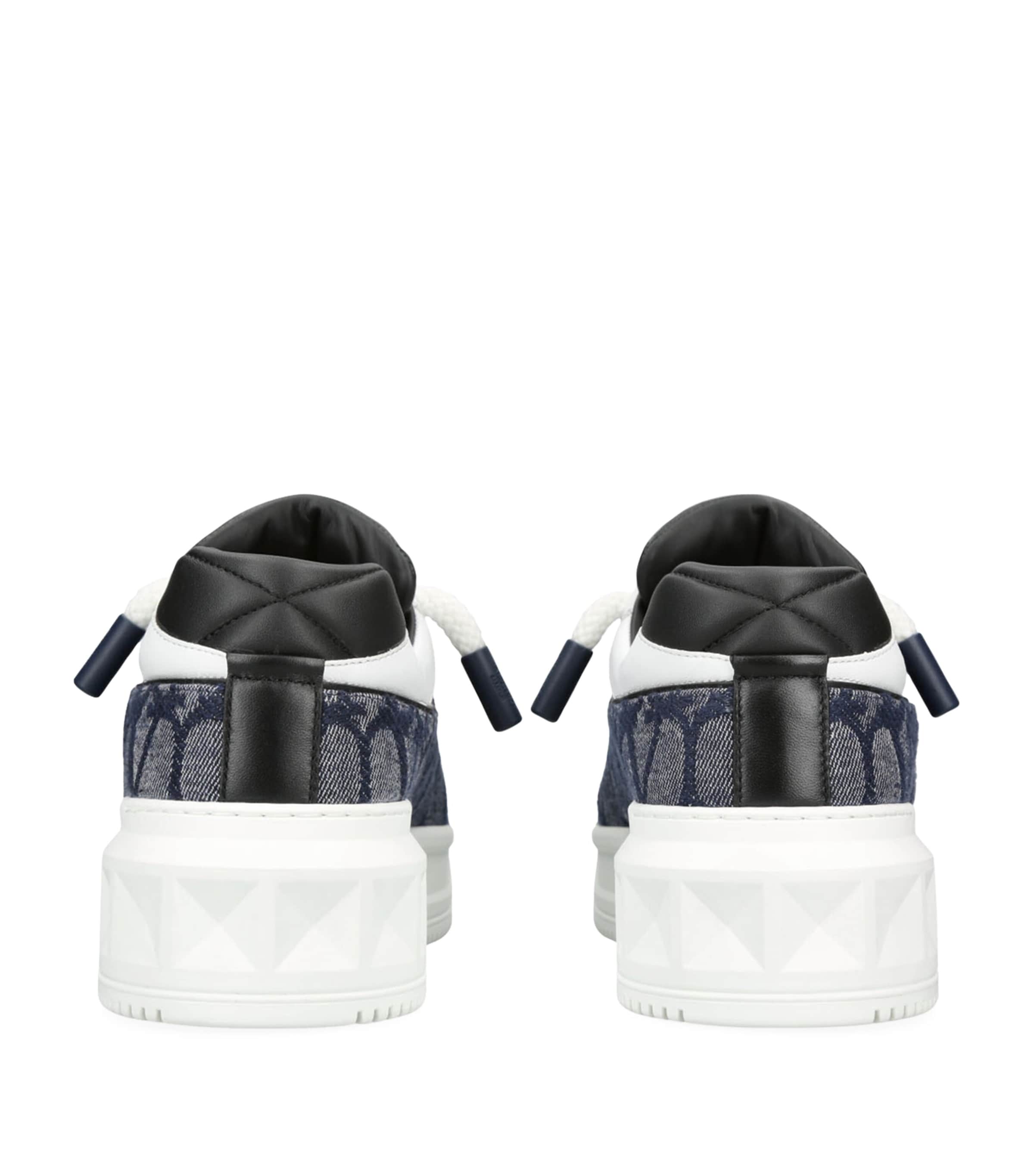 Valentino Garavani Toile Iconographe One Stud XL Sneakers Blue Other Image 2