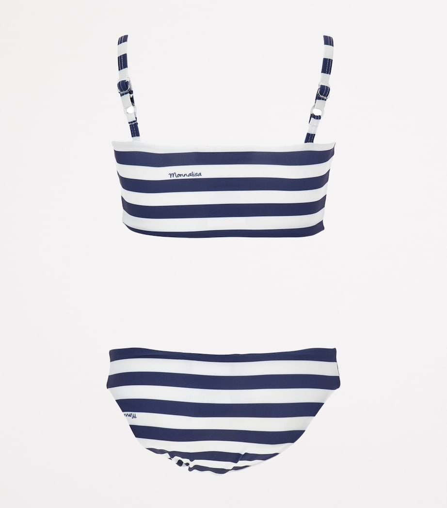 Striped Ruched-Heart Bikini (2-14 Years) BIANCO + BLU Image 2