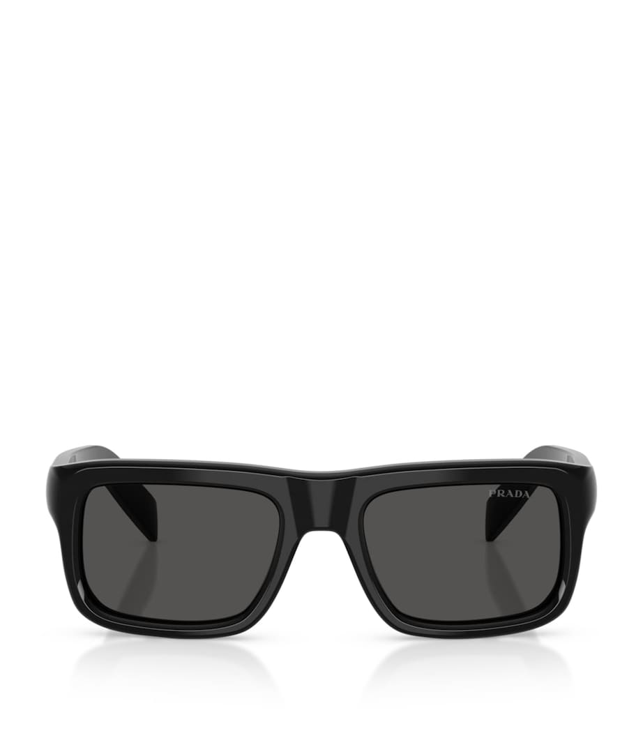 Prada Acetate Square Sunglasses Black Image 1