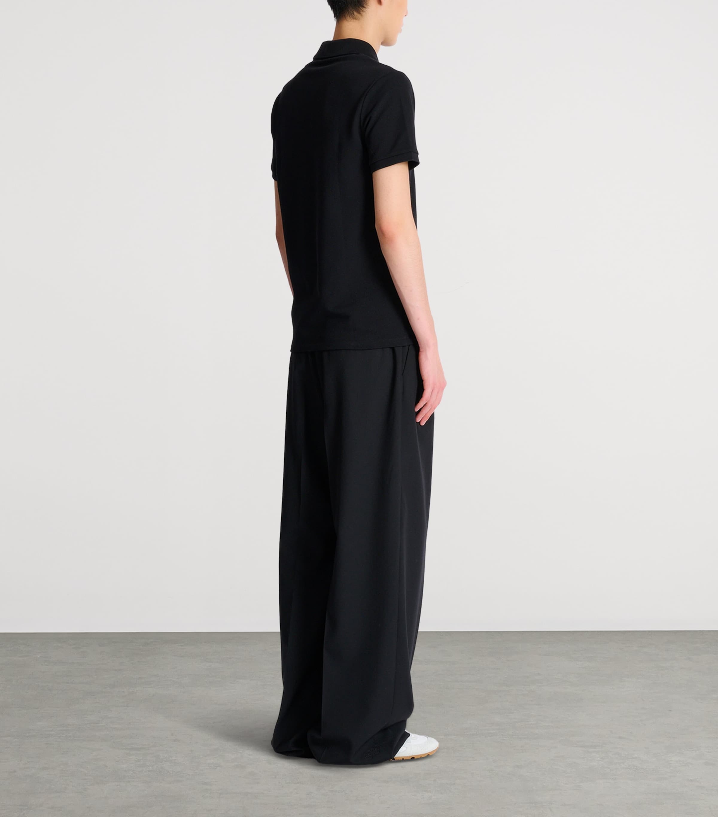 Cotton Logo-Embroidered Polo Shirt EAB NOIR/BLANC Image 6