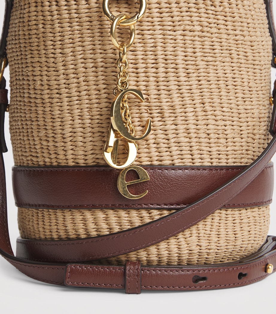 Chloé Raffia Charms Bucket Bag Crafty Brown Image 3