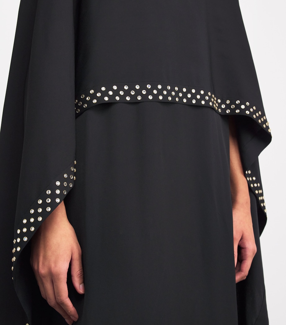Stella McCartney Womens Rose Collection Embellished Maxi Dress Black Image 6
