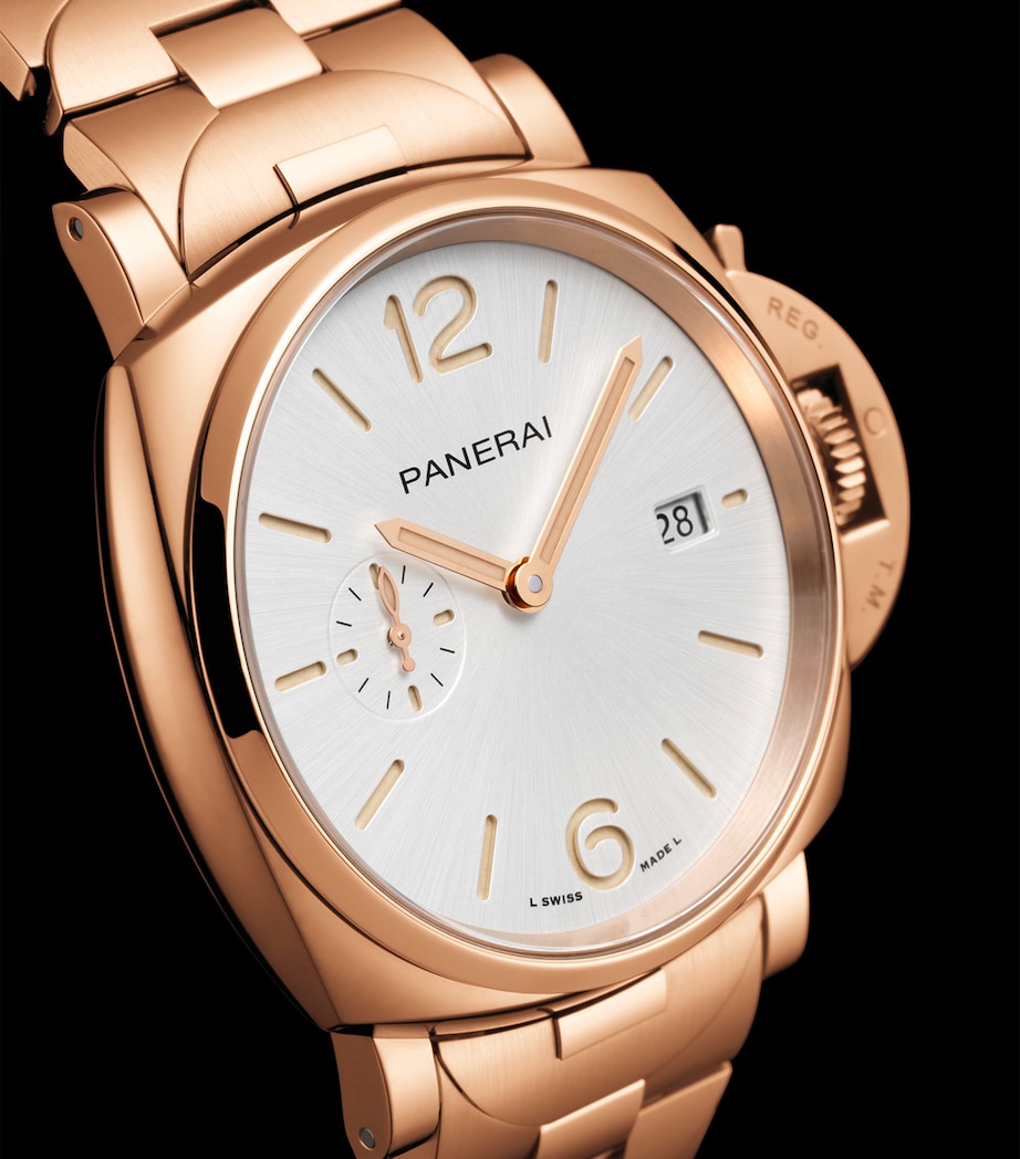 Rose Gold Luminor Due TuttoOro Watch 42mm WHITE Image 3