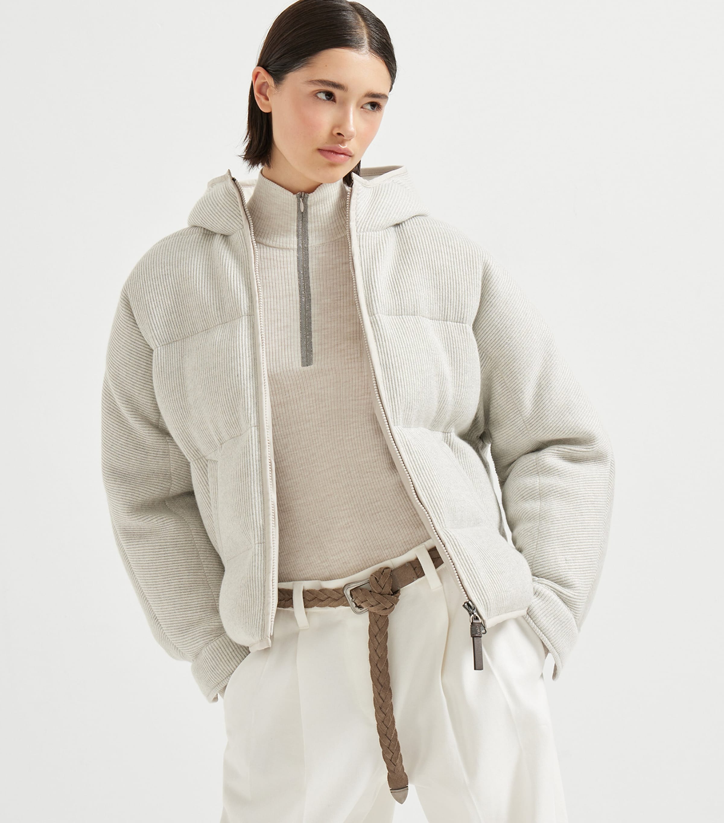 Cashmere-Blend Rib-Knit Jacket CCW76 Image 4