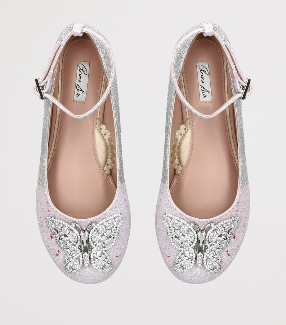 Aruna Seth Glitter Angelina Ballet Flats Silver Com Image 3