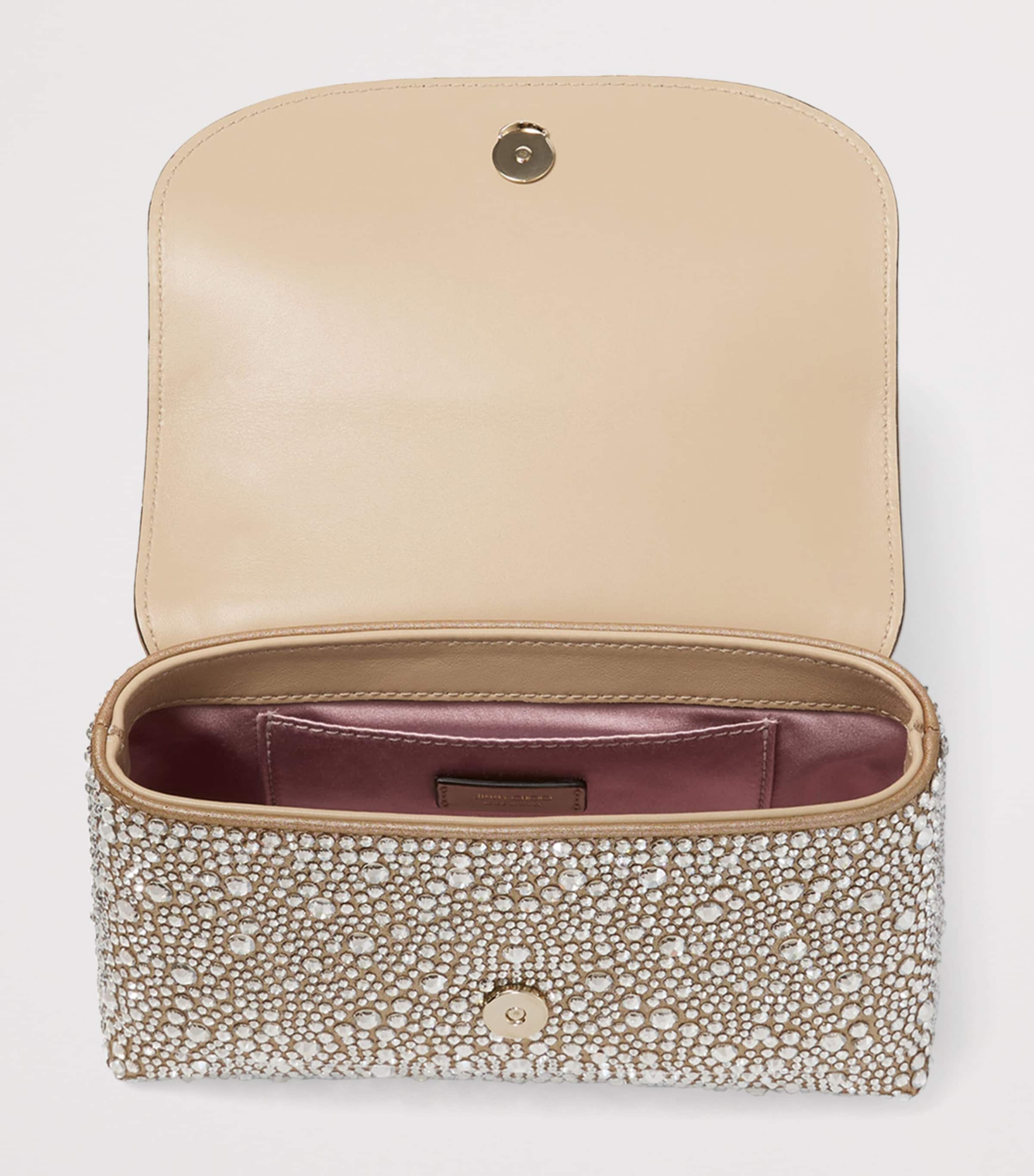 Crystal-Embellished Curve Cross-Body Bag GOLD/CRYSTAL/SHINY G Image 5