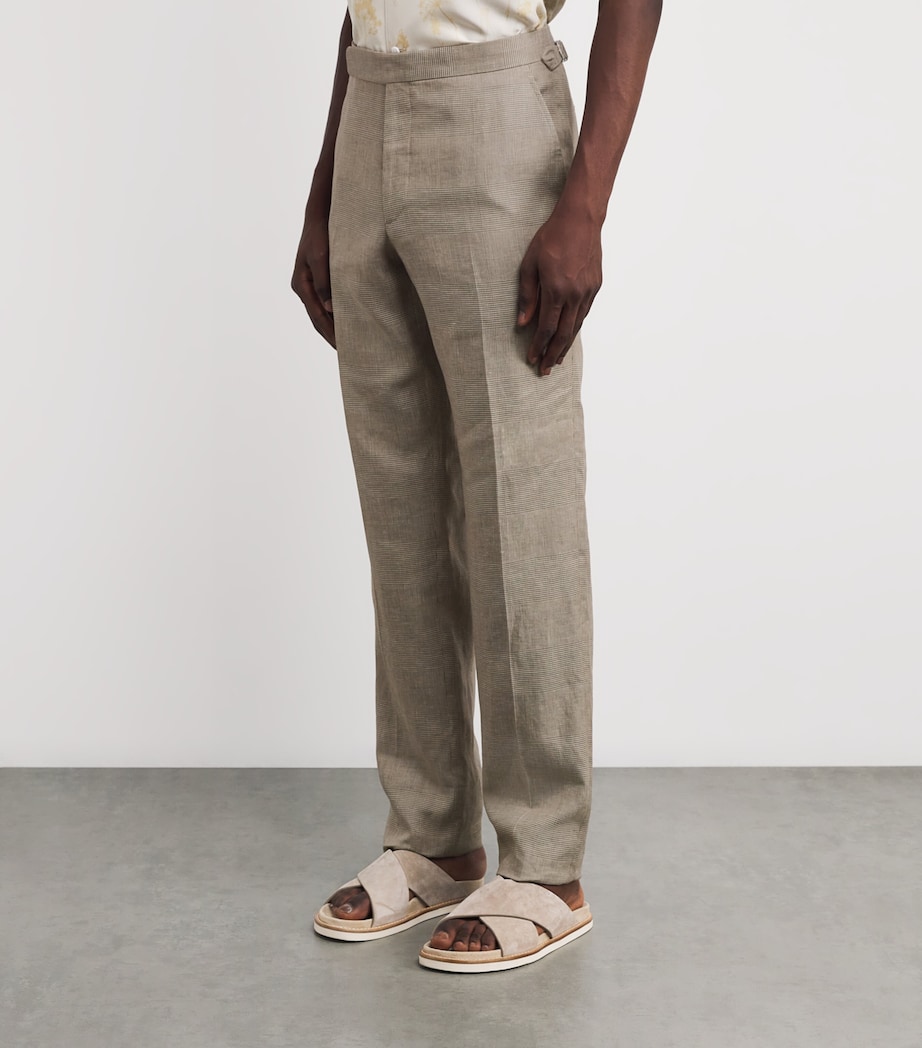 Linen-Silk Straight Trousers SUMMER SAND/ TRUFFLE Image 3