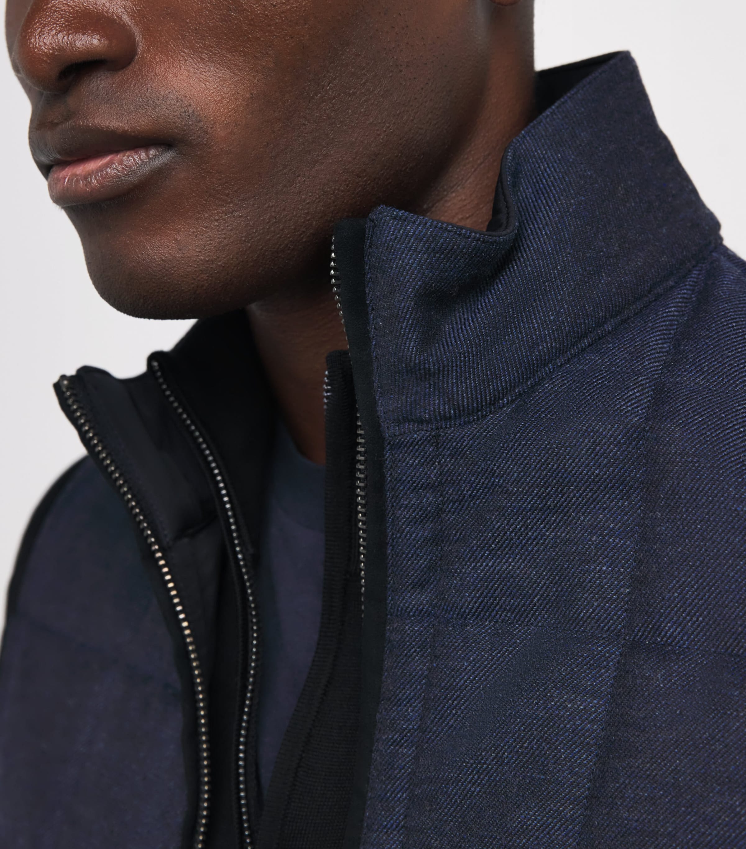 Pal Zileri Mens Reversible Padded Gilet Blue Navy Image 3