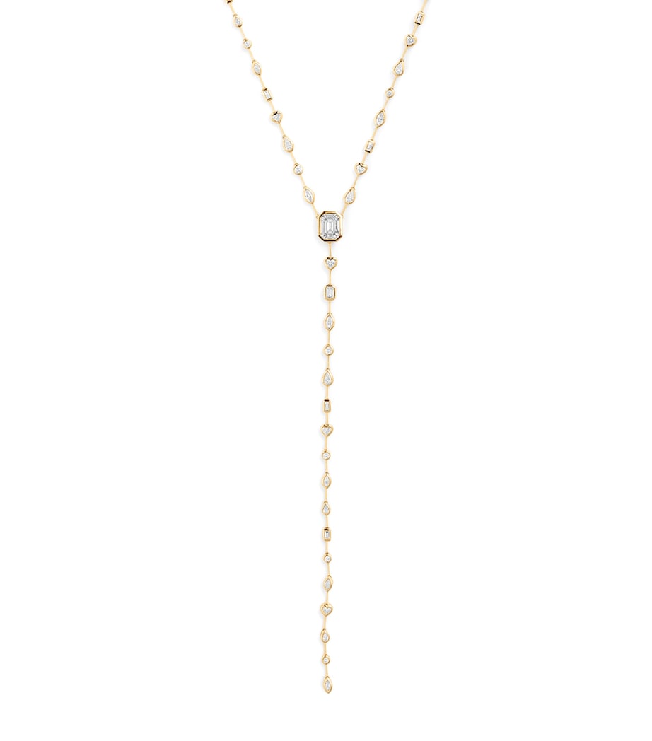 Yellow Gold and Diamond Illusion Necklace YELLOW GOLD Image 1