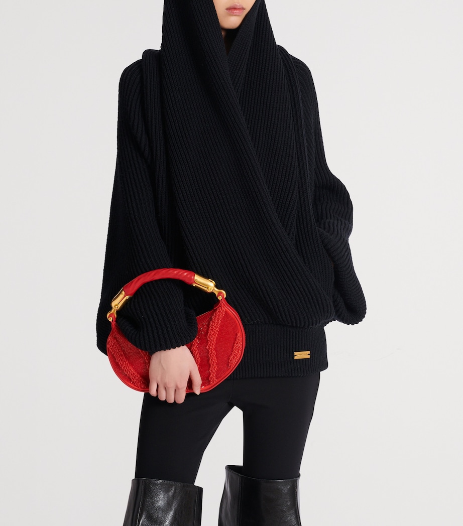 Mini Zebra-Print Ebene Top-Handle Bag 3AC ROUGE Image 2