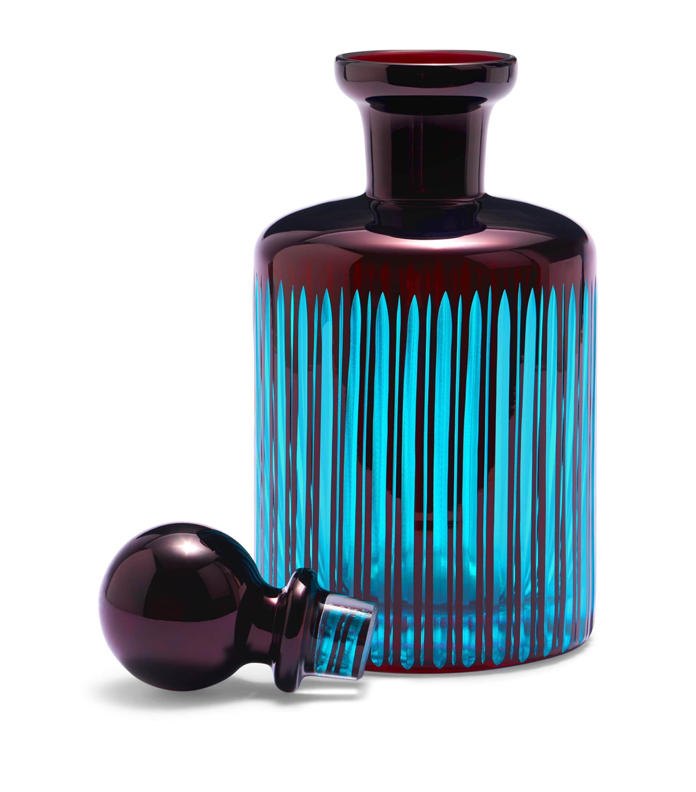 L'Objet Glass Prism Decanter (1.2L) Bordeaux Image 2