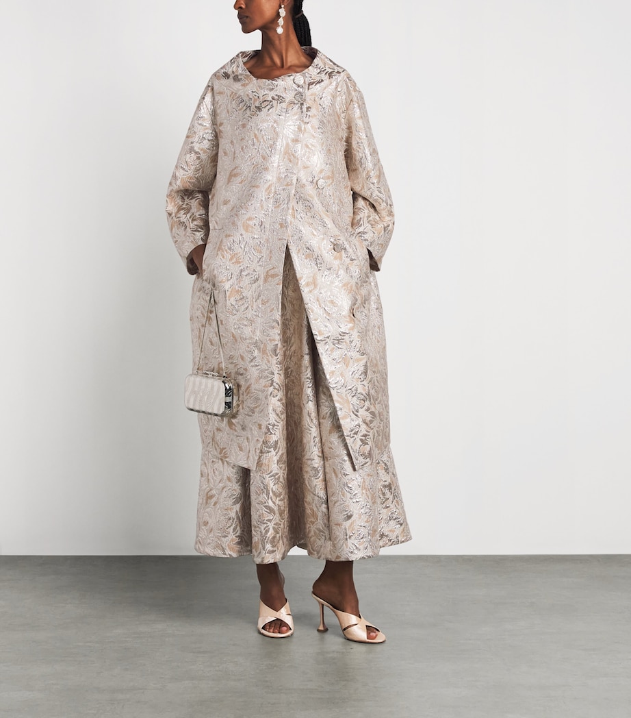 Huishan Zhang Womens Pippa Opera Coat Gold Image 2