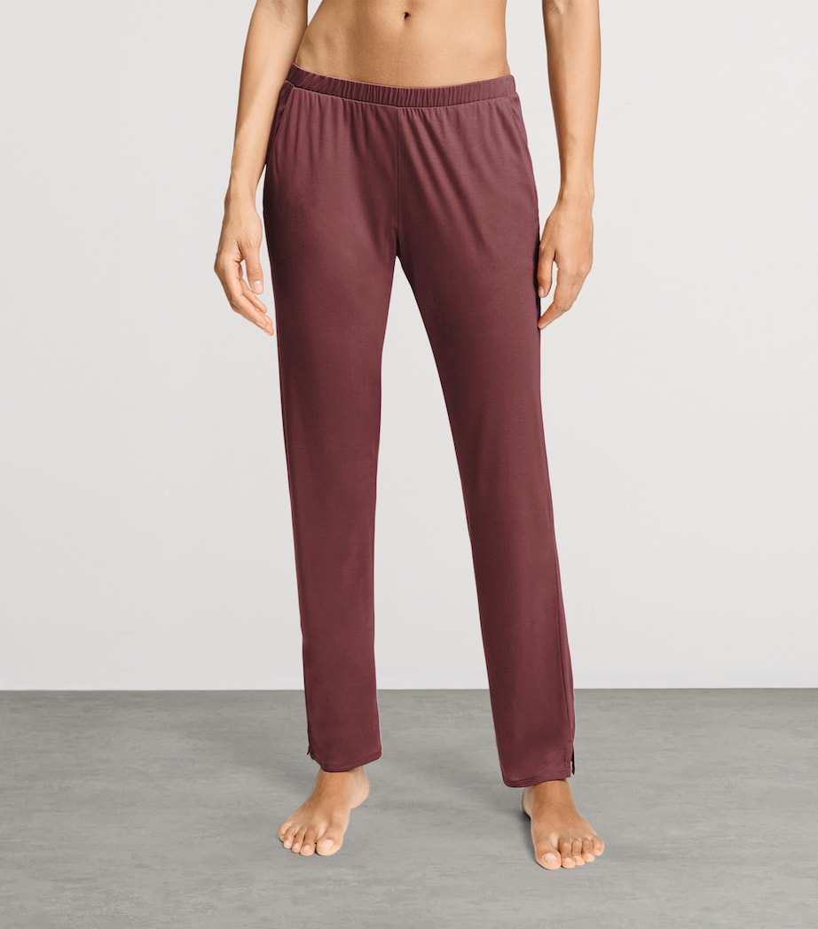 Hanro Womens Modal-Silk Grand Central Pyjama Trousers Apple Butter Image 4