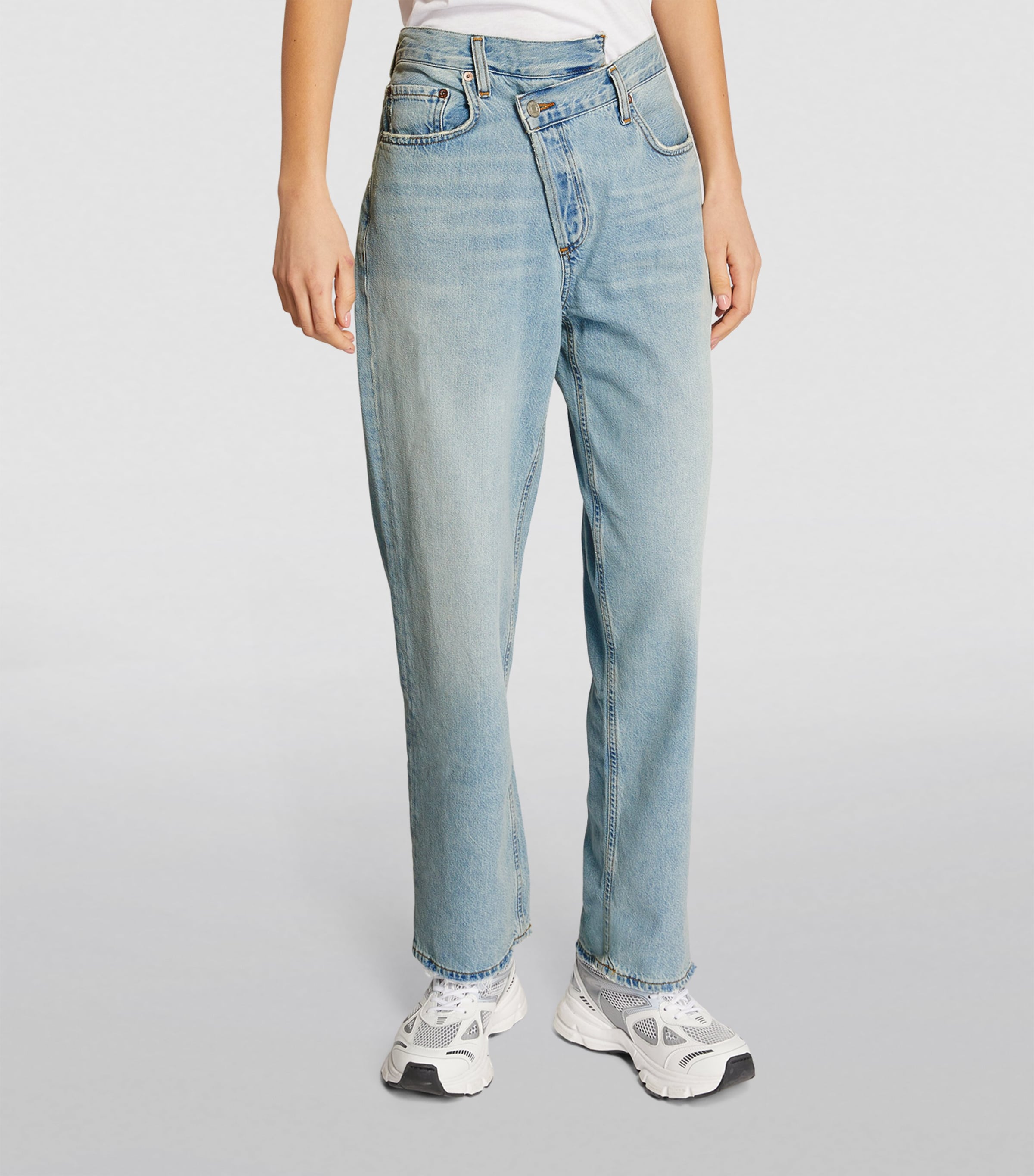 AGOLDE Womens Criss Cross Jeans Wired Image 3