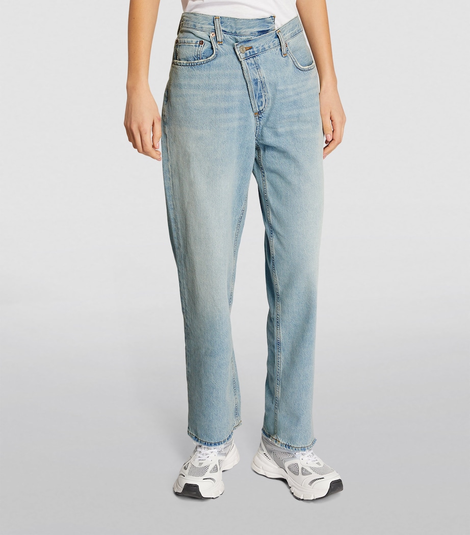AGOLDE Womens Criss Cross Jeans Wired Image 3