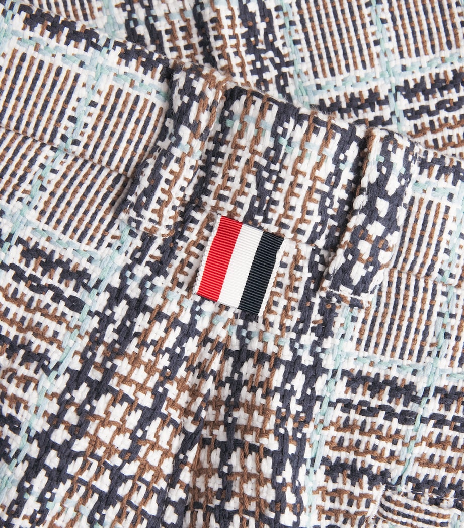 Plaid Straight Chino Shorts LIGHT BLUE Image 5