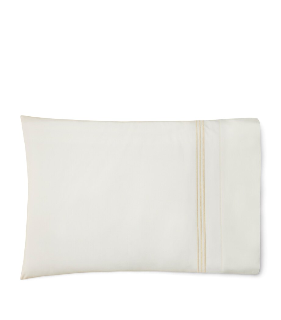 Pratesi Tre Righe King Pillowcase (50cm x 90cm) Ivory/beige Image 1