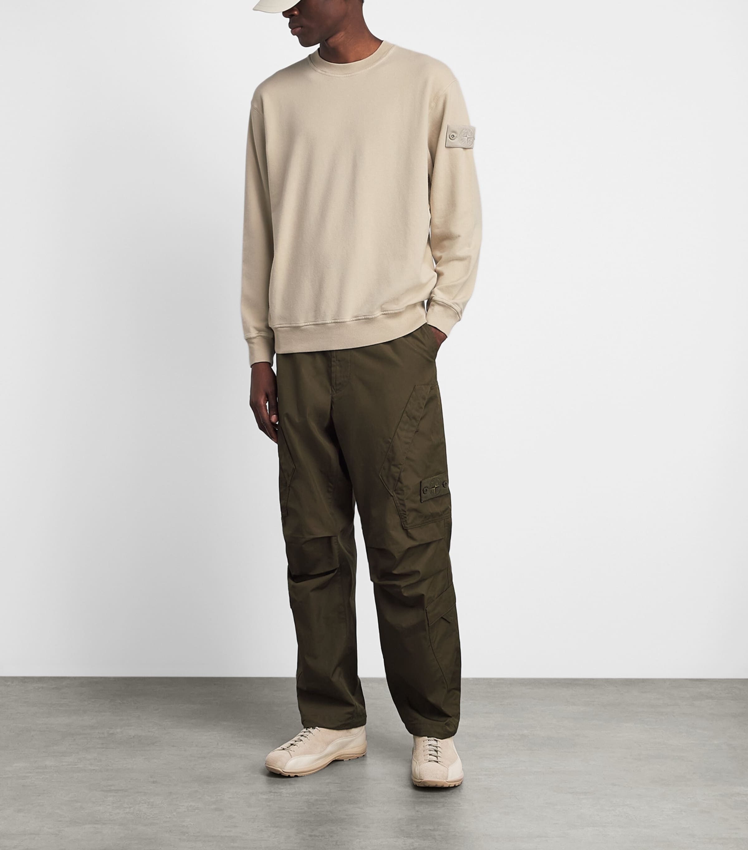 Stone Island Mens Cotton-Blend Ghost Sweatshirt Image 2