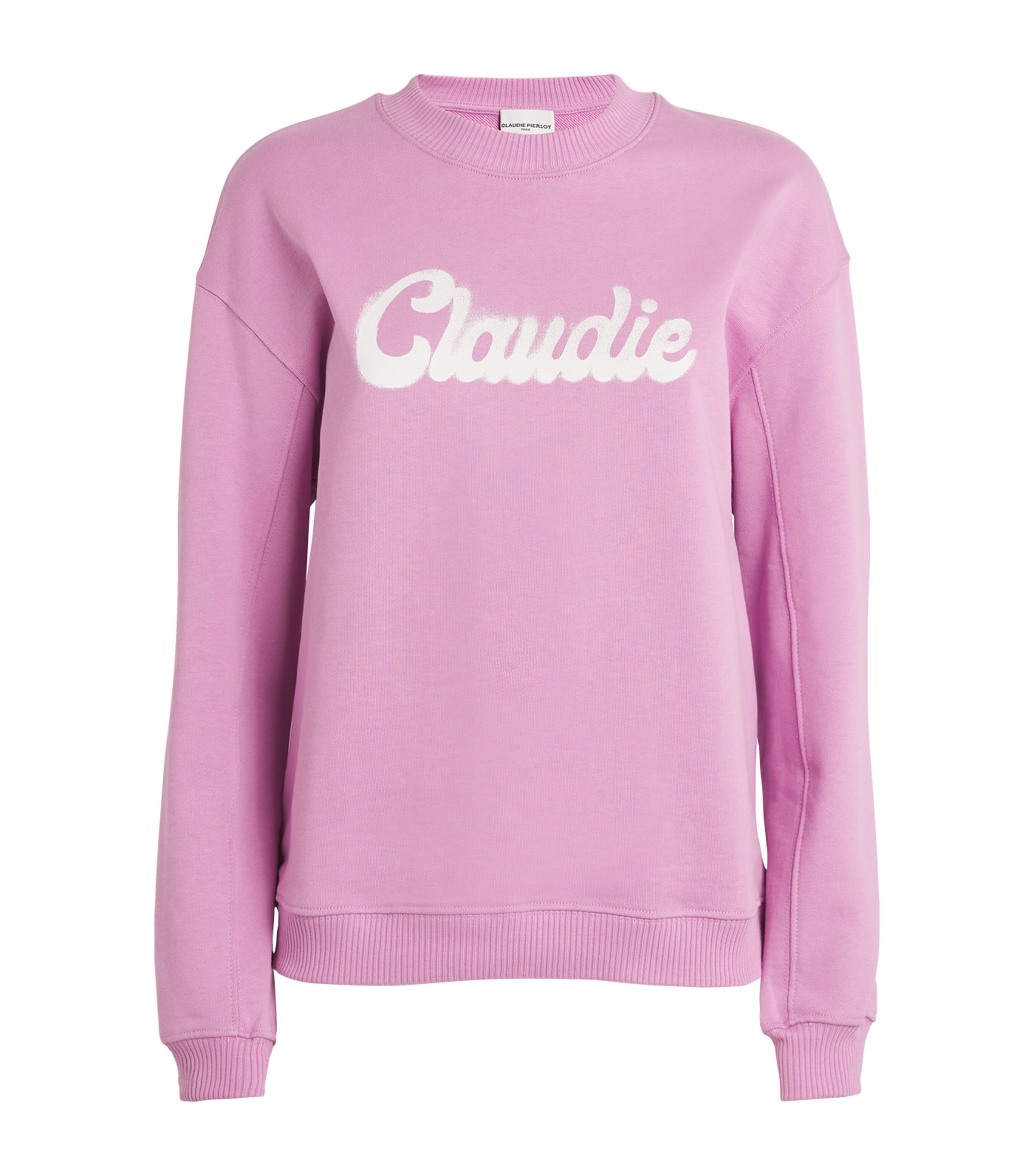 Claudie Pierlot Cotton Logo Sweatshirt In Pink