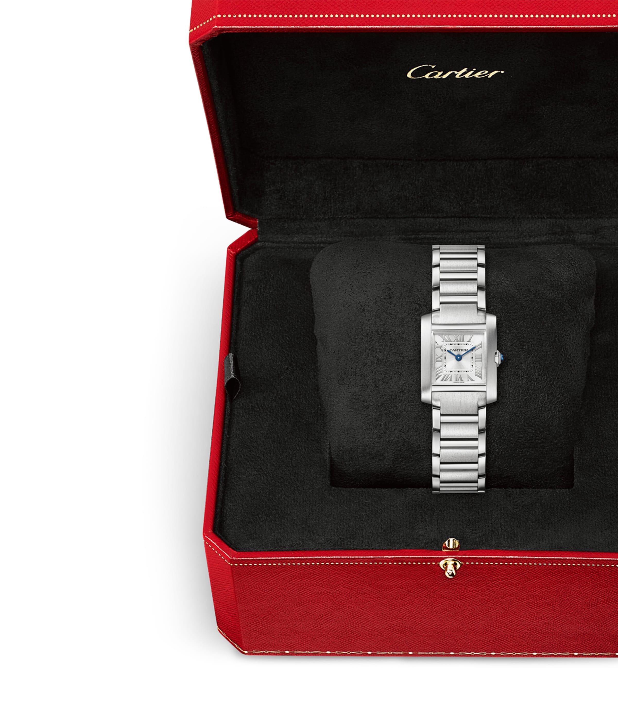 Cartier Small Steel Tank Française Watch Harrods UK - Main Image