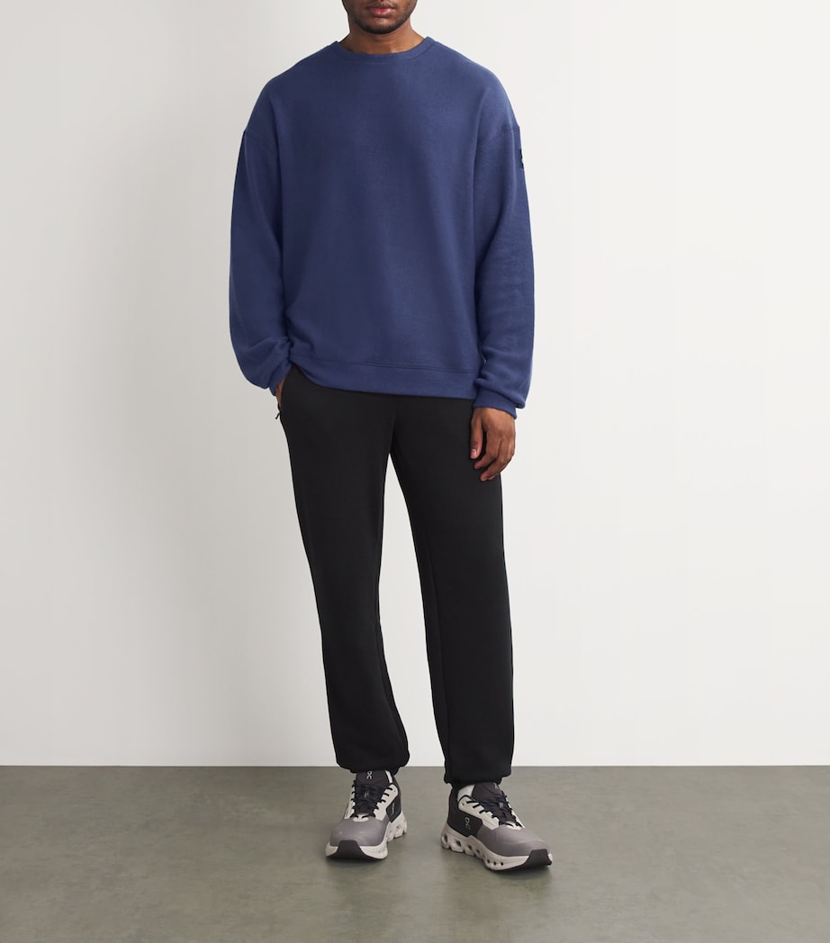 Alo Yoga Mens Triumph Restore Sweatshirt Navy Image 2