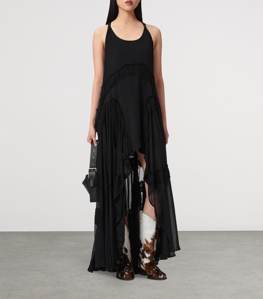 AllSaints Womens Dorina High-Low Dress Black Image 2