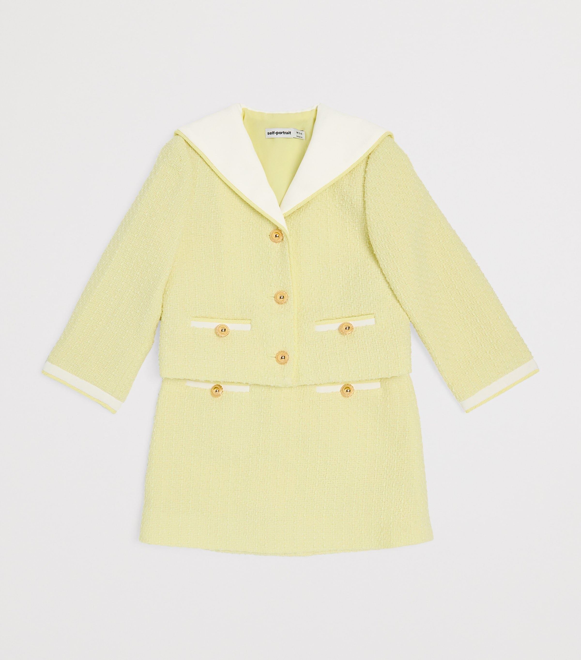 Bouclé Mini Skirt (3-12 Years) YELLOW Image 3