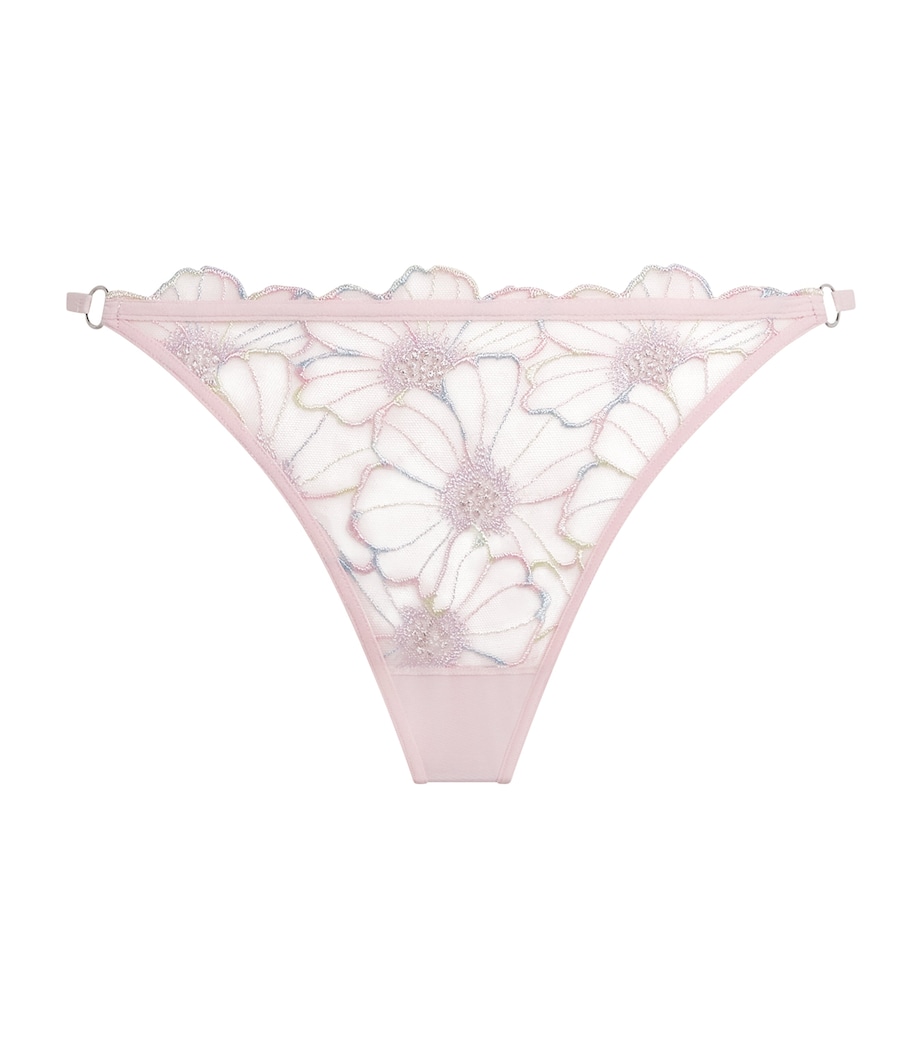 Chantelle Womens Pulp Lush Thong Lurex Pink Image 1