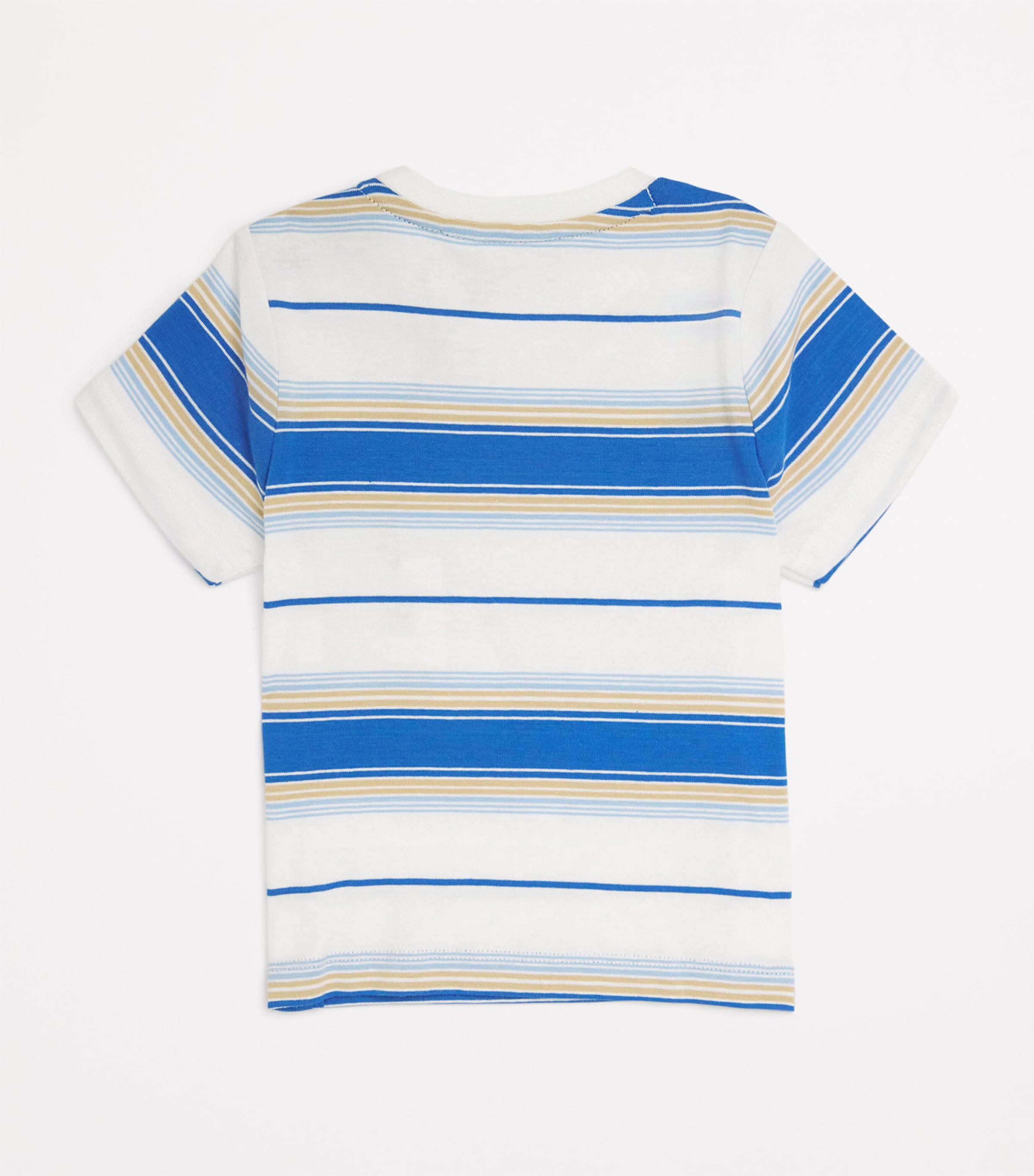 BOSS Kidswear Cotton Stripe Logo T-Shirt (3-18 Months) Pale Blue Image 2