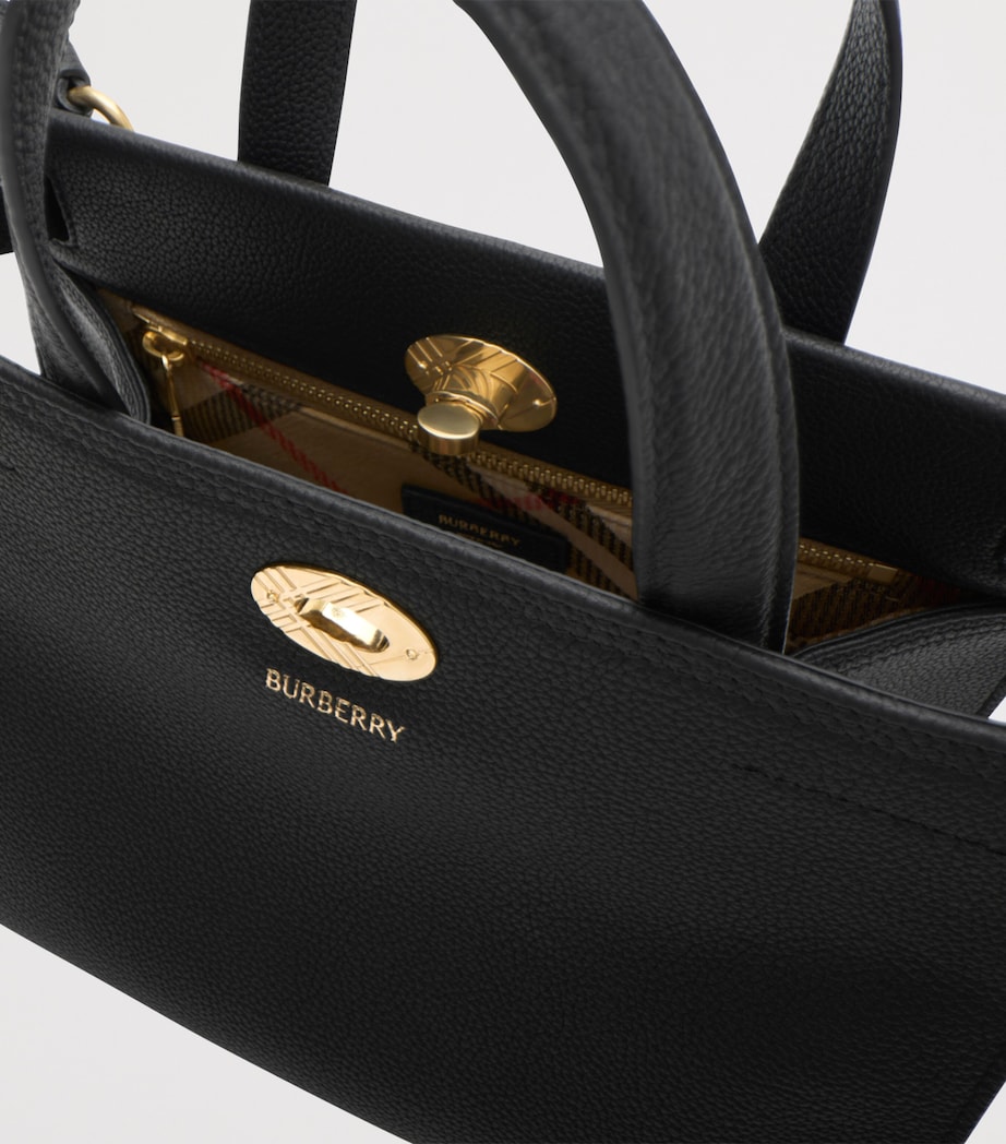 Mini Calfskin Cotswolds Tote Bag BLACK Image 7