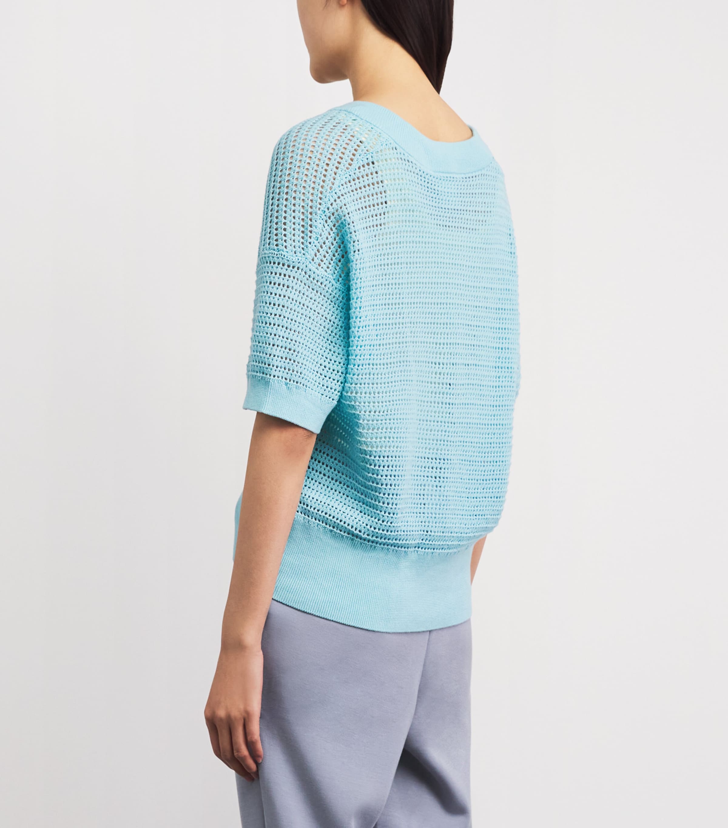 Varley Womens Knitted Callie Top Porcelain Blue Image 5