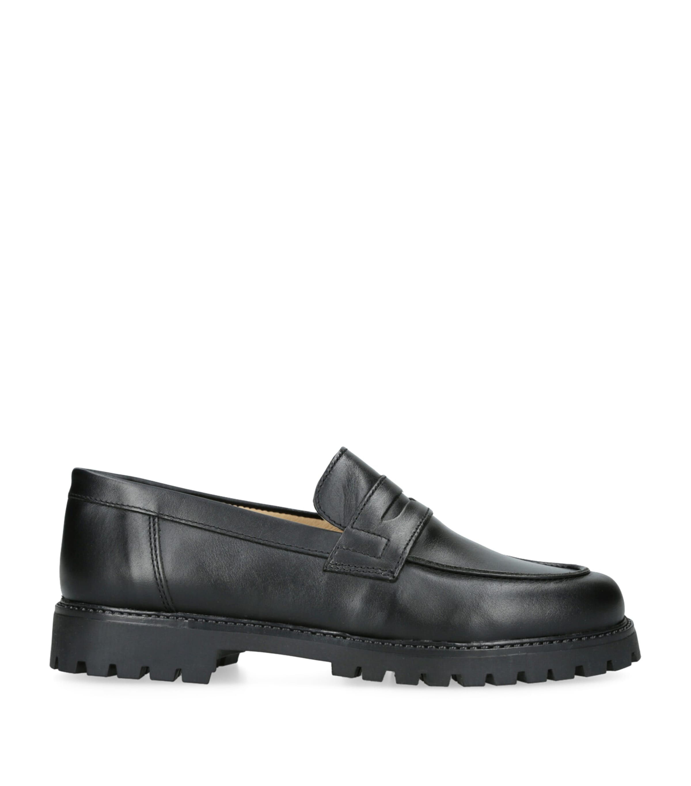 papouelli Leather Maximus Loafers Black Image 1