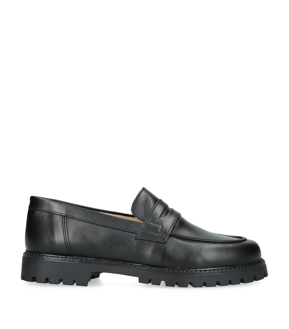 papouelli Leather Maximus Loafers Black Image 1
