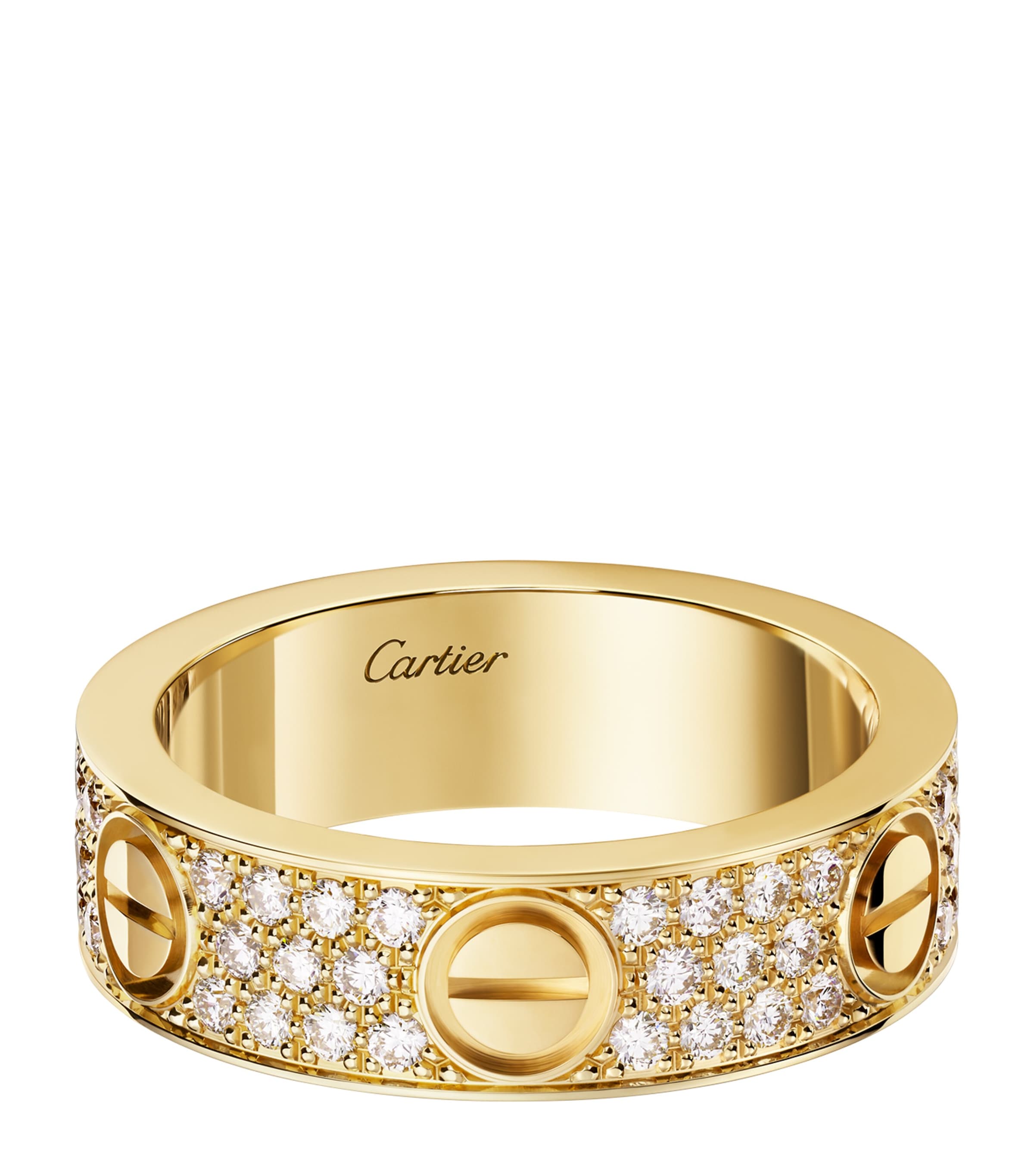 Cartier Yellow Gold and Pavé Diamond LOVE Ring Yellow Gold Image 1