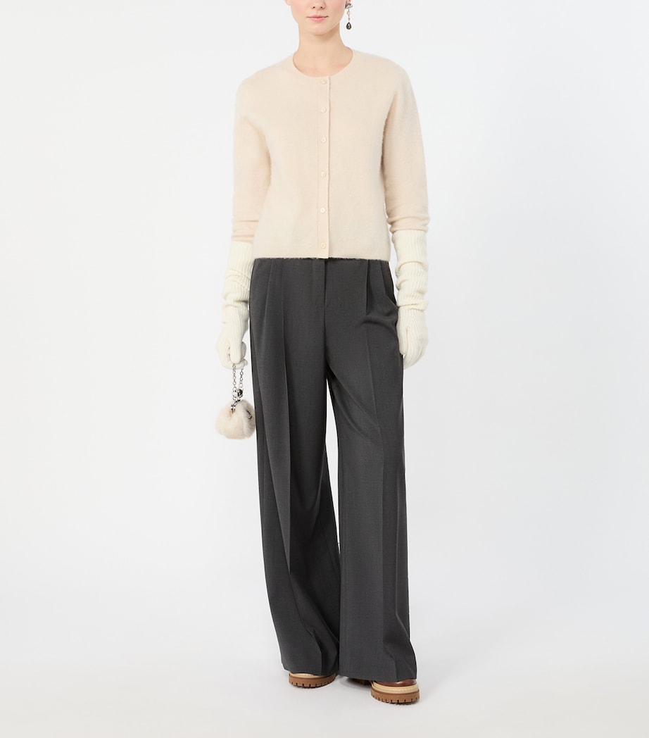 Weekend Max Mara Womens Wool-Cashmere Cardigan Ice Image 2
