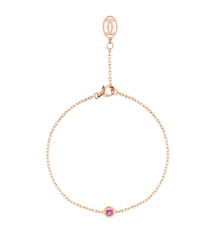 Rose Gold and Pink Sapphire Cartier d'Amour Bracelet ROSE GOLD Image 1