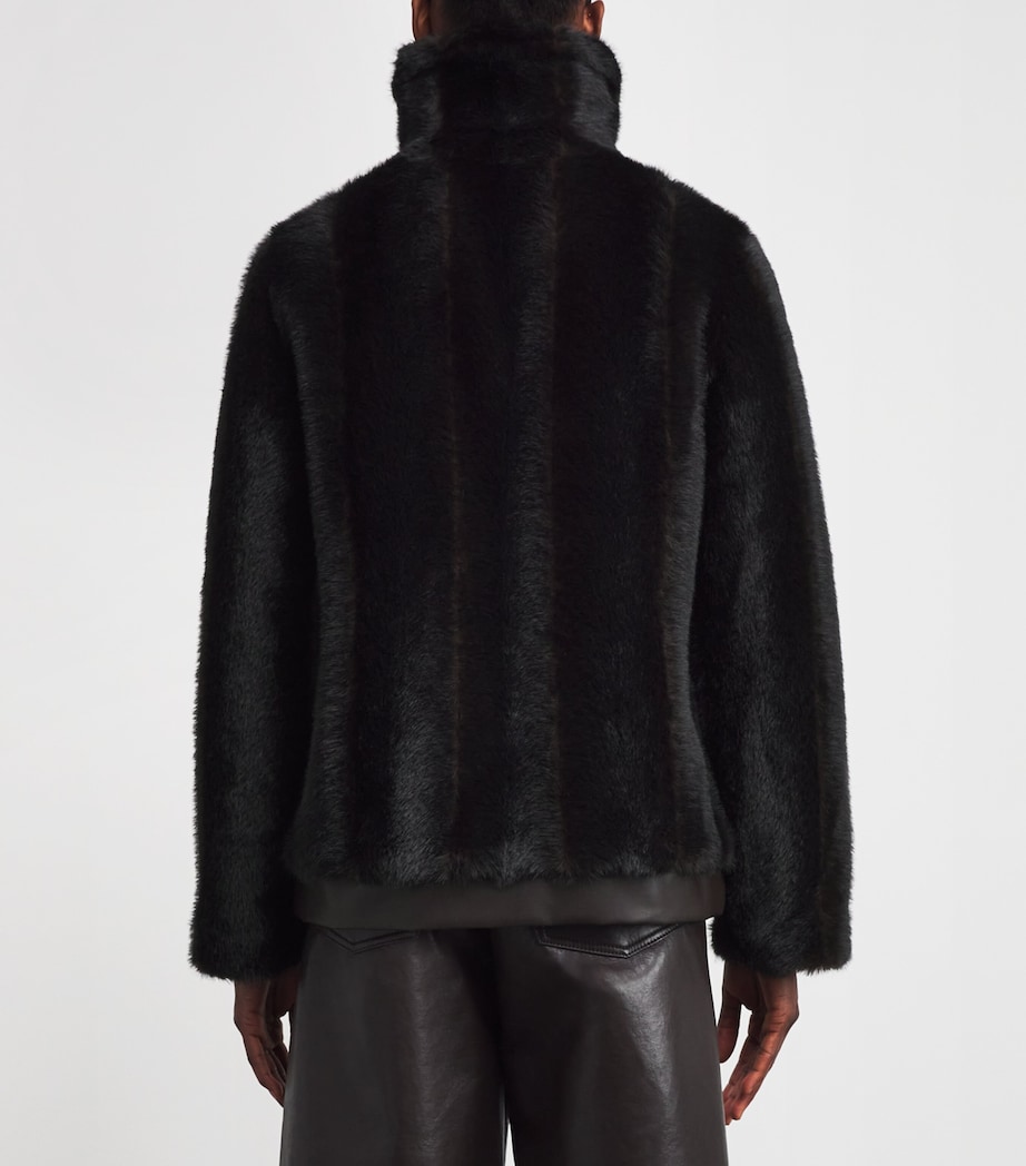 Faux Fur Coat DARK BROWN Image 4