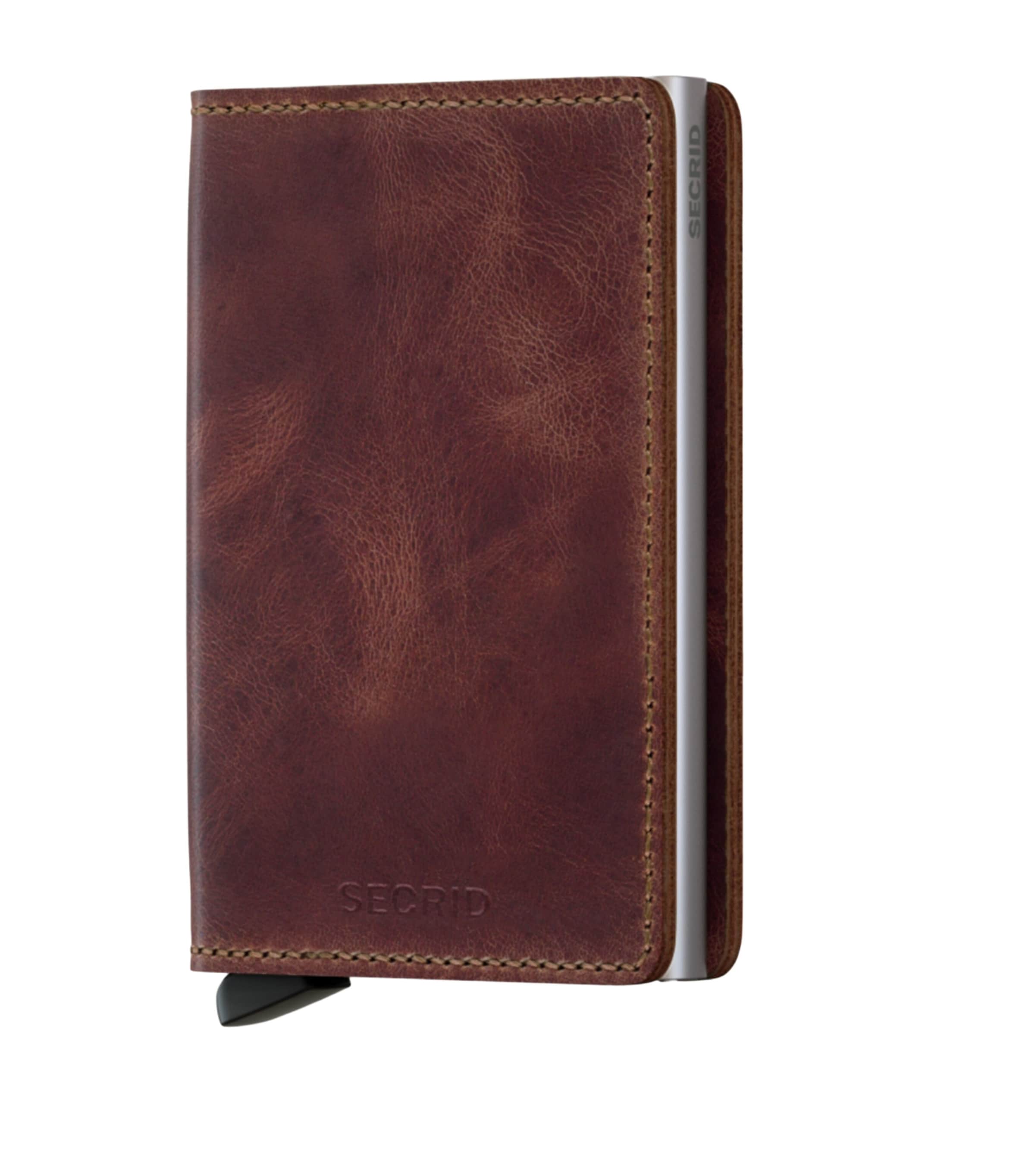 Shop Secrid Leather Slimwallet In Brown