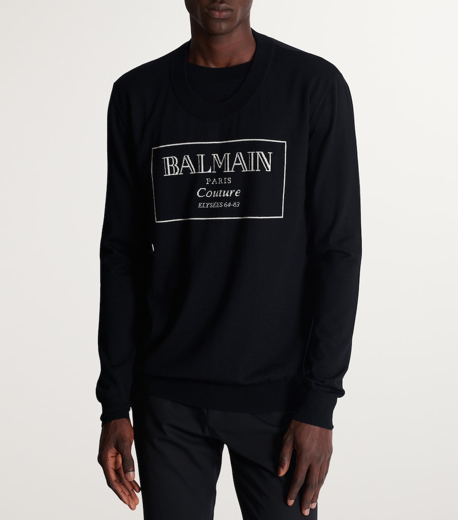 Wool Logo Sweater EAB NOIR/BLANC Image 3