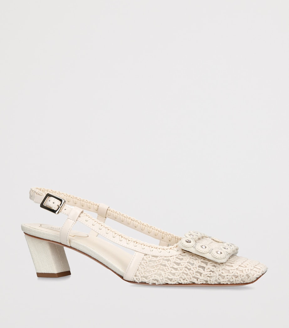 Roger Vivier Crochet Belle Vivier Slingback Pumps 45 White Image 2